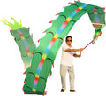 LELAMP Washable Silk Dragon Poi for Kids & Adults Outdoor Fitness Dragon Dance Ribbon Throw Streamers Chinese Traditional Folk Toys