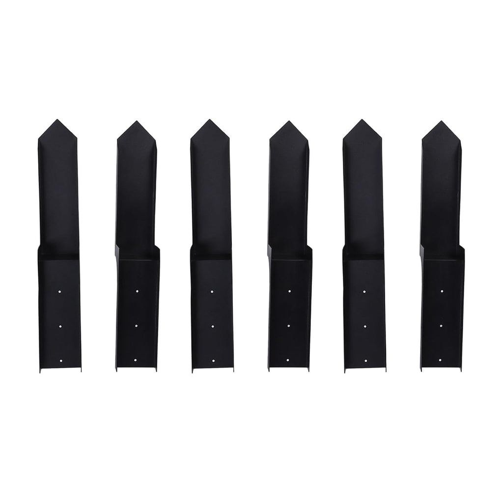 6 PCS Fence Post Repair Kit, H - Shaped Cold Rolled Steel Anchors with Screws for Wooden Fence Posts - Strong Support and Easy Installation for Fence, Mailbox, Deck, Garden Poles