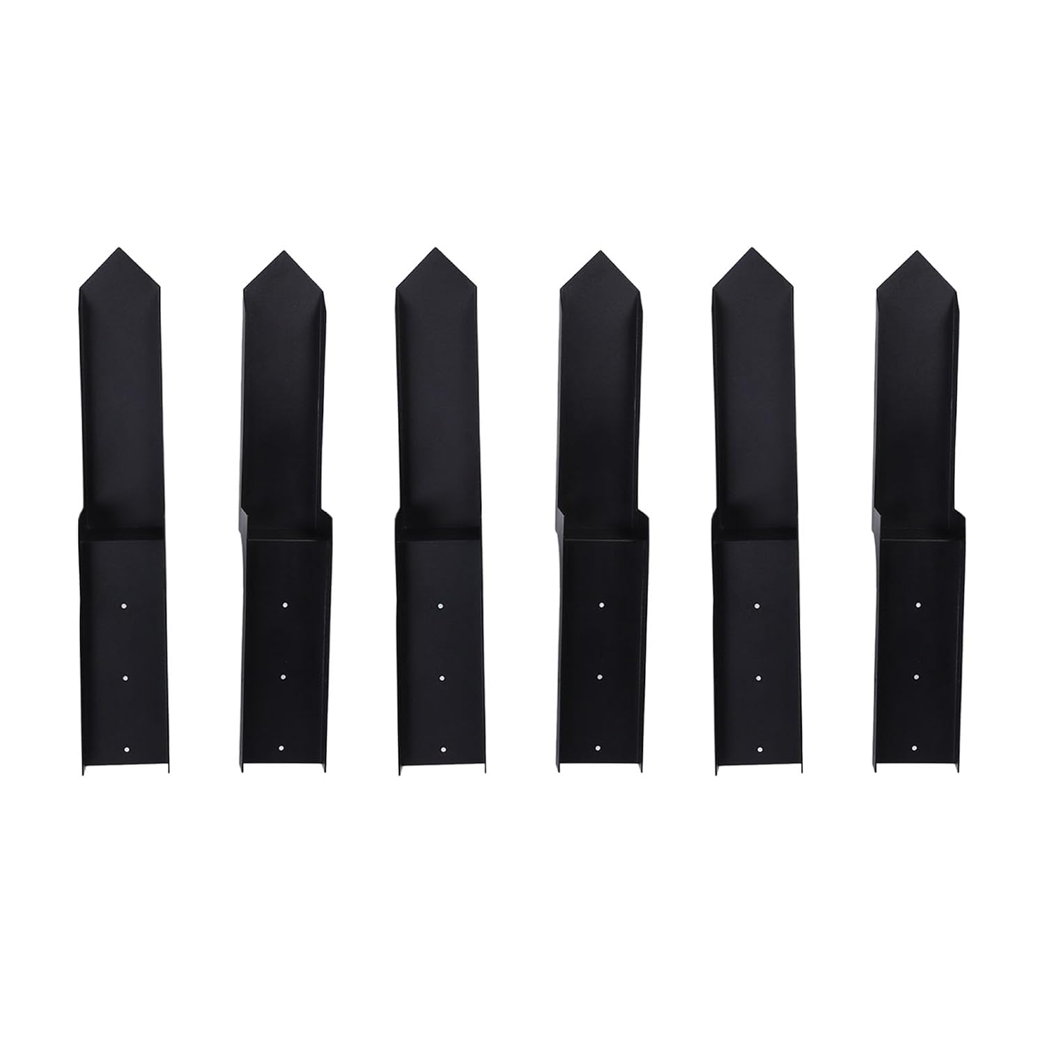 6 PCS Fence Post Repair Kit, H - Shaped Cold Rolled Steel Anchors with Screws for Wooden Fence Posts - Strong Support and Easy Installation for Fence, Mailbox, Deck, Garden Poles