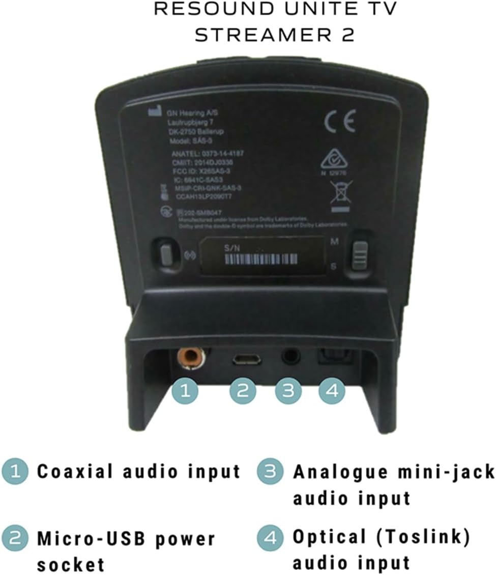 Resound Unite TV Streamer 2- Hearing aid Accessories-Streamed Sounds were Crystal Clear.