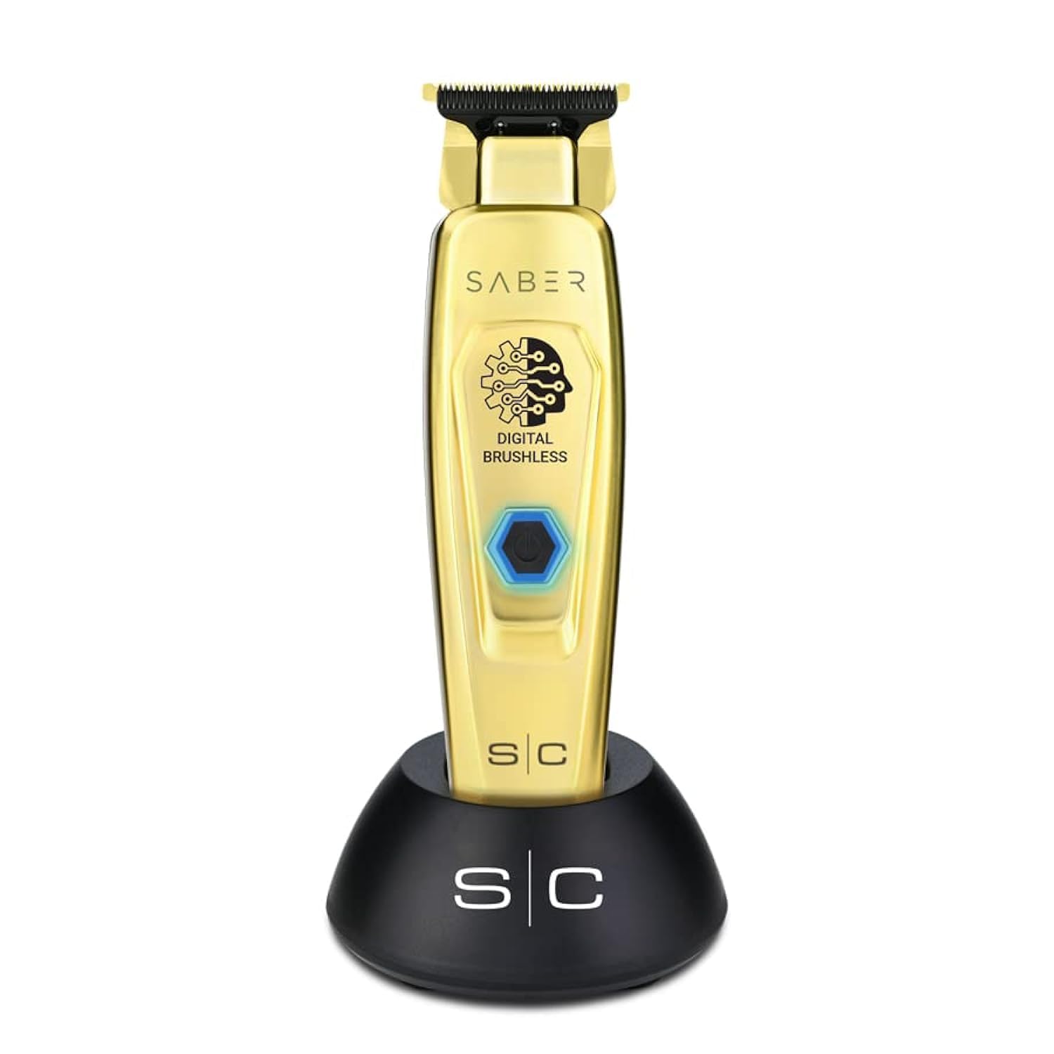 StyleCraft Saber Pro Grooming Bundle: Digital Brushless Trimmer & Saber II Clipper with Carry Case (Gold) Holiday Gift Bundle