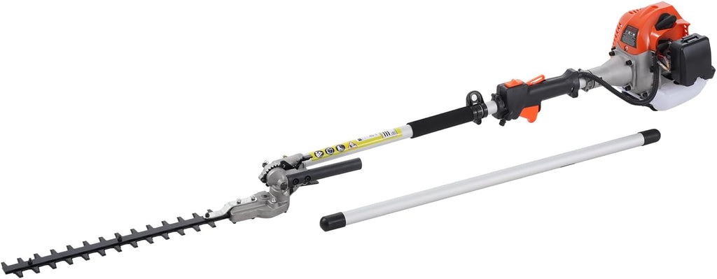 VEVOR 33CC 5-in-1 Multi-Functional Trimming Tools, Gas Hedge Trimmer, Weed Eater, String Trimmer, Brush Cutter, Edger, Pole Saw Chainsaw Pruner with Extension Pole