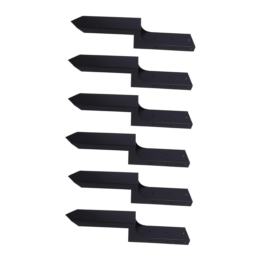 6 PCS Fence Post Repair Kit, H - Shaped Cold Rolled Steel Anchors with Screws for Wooden Fence Posts - Strong Support and Easy Installation for Fence, Mailbox, Deck, Garden Poles