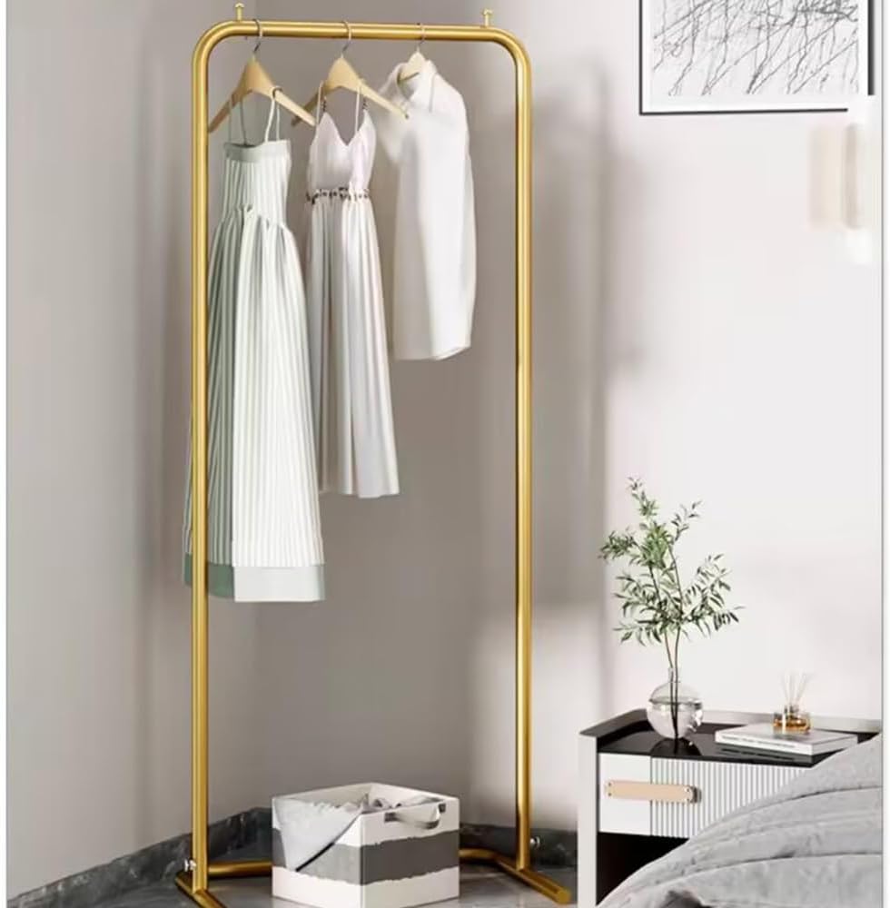 Clothes Rail Clothing Store Industrial Display Stands， Entrance Porch Organization Hanging Garment Rack， Storage Clothes Pipe Shelf(A-40x130cm