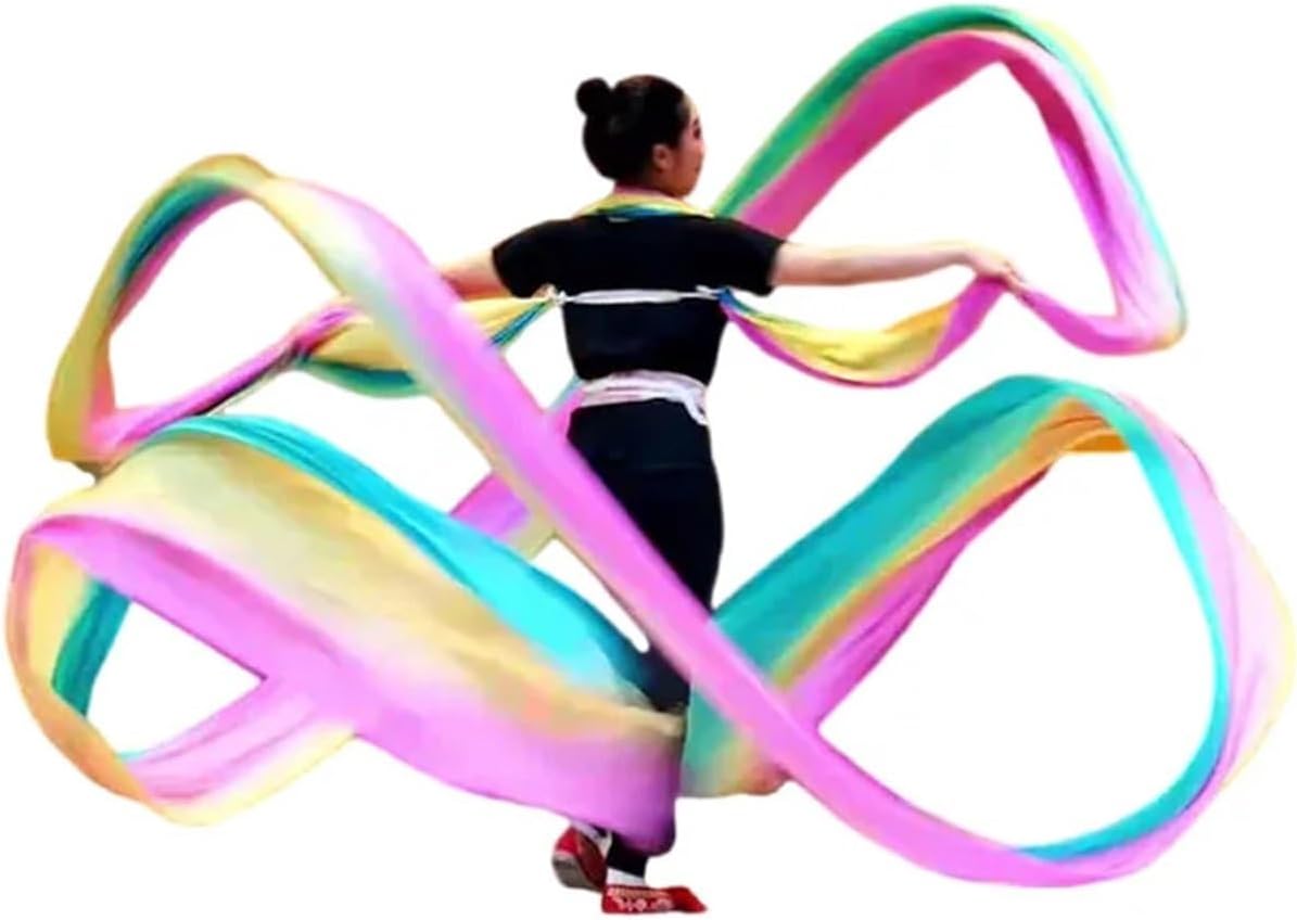 12m Silk Streamer Veils Bellydance Folka National Dancer Practice Props Feitian Dunhuang Liyugang Stage Costume