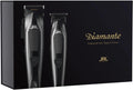 JRL Diamante Clipper & Trimmer Set – Brushless Motor, Fade Blade, Smart Clip Technology, Reset IQ Charge, 8200 RPM, 4-Hour Run Time for Barbers & Stylists (Black)