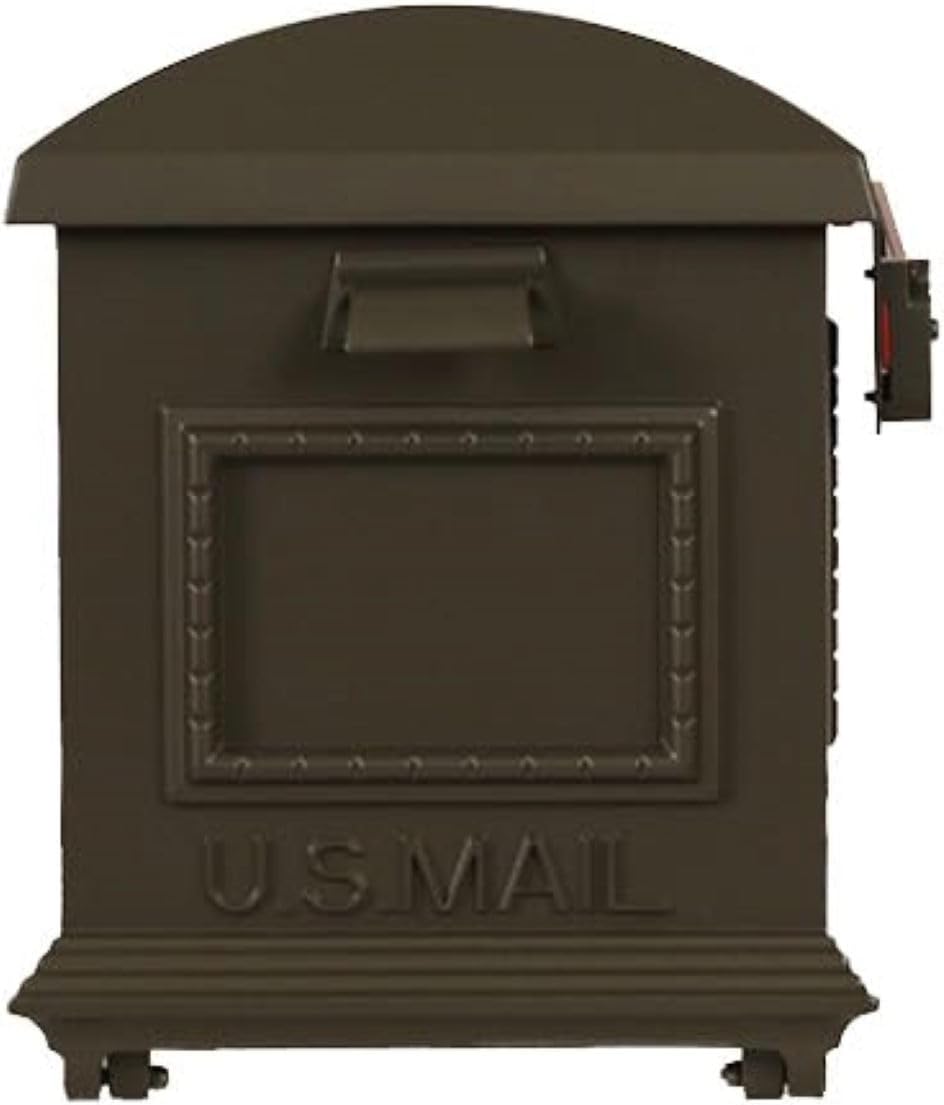 Special Lite Traditional Curbside Mailbox - Mocha Aluminum Mailbox for Post Mount - SCT-1010-MOC
