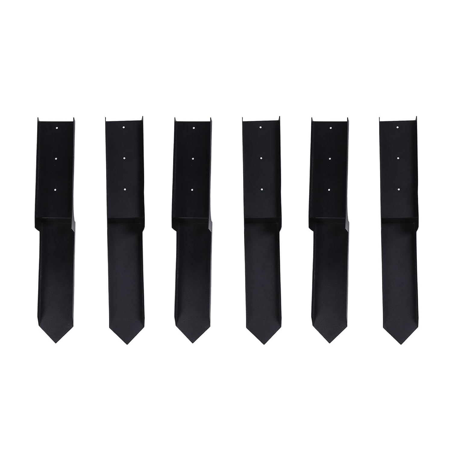 6 PCS Fence Post Repair Kit, H - Shaped Cold Rolled Steel Anchors with Screws for Wooden Fence Posts - Strong Support and Easy Installation for Fence, Mailbox, Deck, Garden Poles
