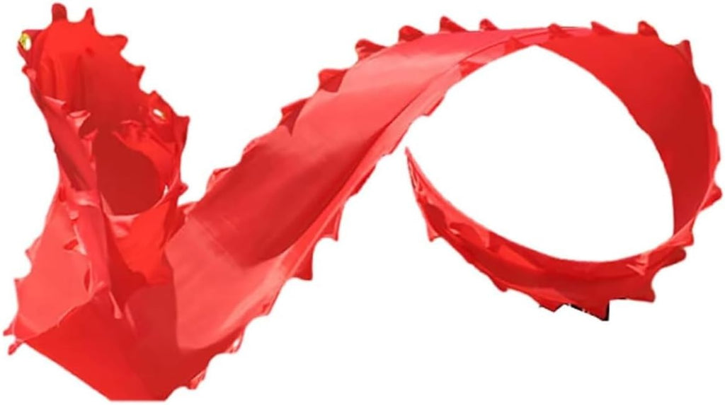Traditional Dragon Lion Dance 6m/19.6ft Streamers Chinese Dragon Dance Silk Lion New Year Performance Party Props Washable Fabric Chinese New Year(Red)