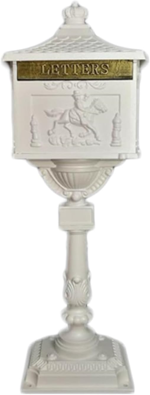 Post Box, Wall Mounted Letterbox, Letter Boxletterbox Mailbox With Lock Cast Security Stand Aluminum Mail Box Postal Box For Apartment Villa Home Garden Letter Newspaper Mailbox mailbox ( Color : D )