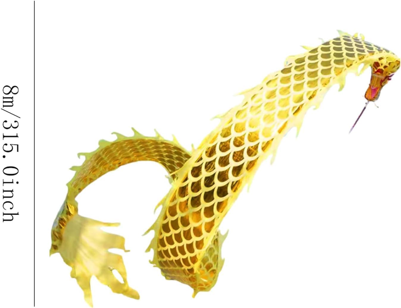 Lion Dance Dragon Dance for Outdoor 8m/26.2FT Chinese Dragon Dance Wulong Flowy Ribbon Streamer for Fitness Exercise Performance Lion Dance Crafts Traditional Festivals(Purple)