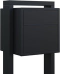 Soprano by Bravios - Modern Stand-Alone Mailbox in Powder-Coated Black