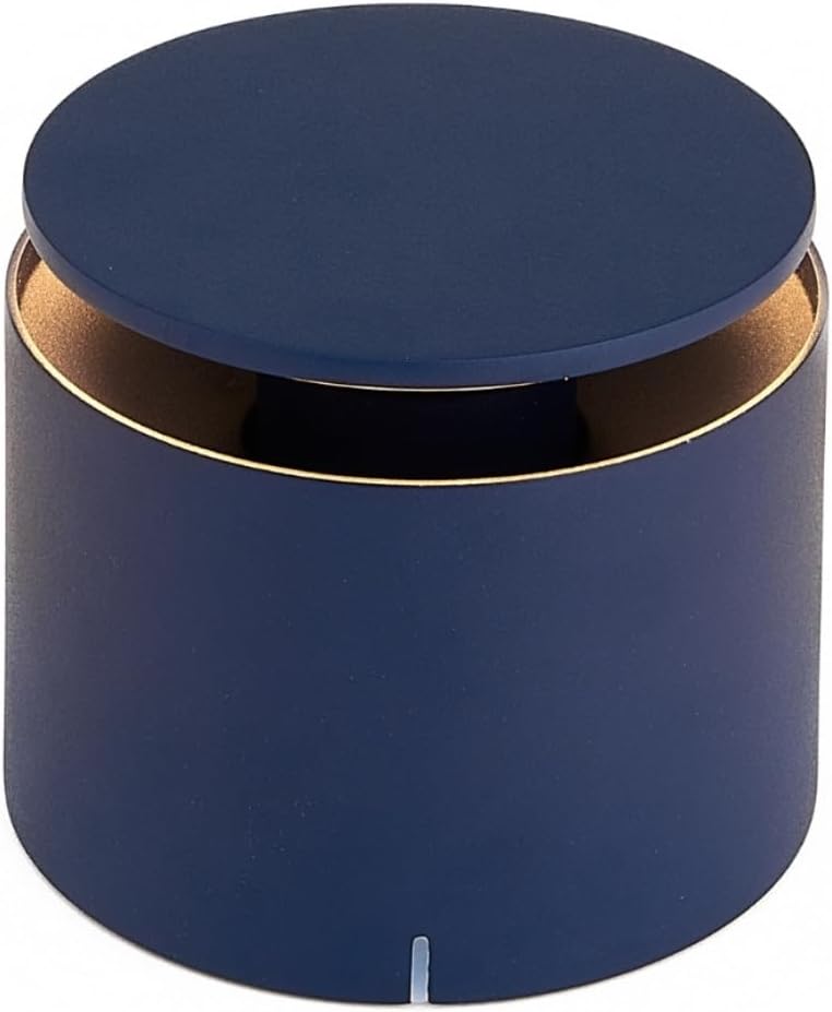 Zafferano, Push-Up Lamp, Rechargeable Cordless Table Lamp with Touch Controls, Suitable for Indoor and Outdoor, Dimmer, 2200-3000 K, Height 3.1-3.9 Inches, Steel Blue Color