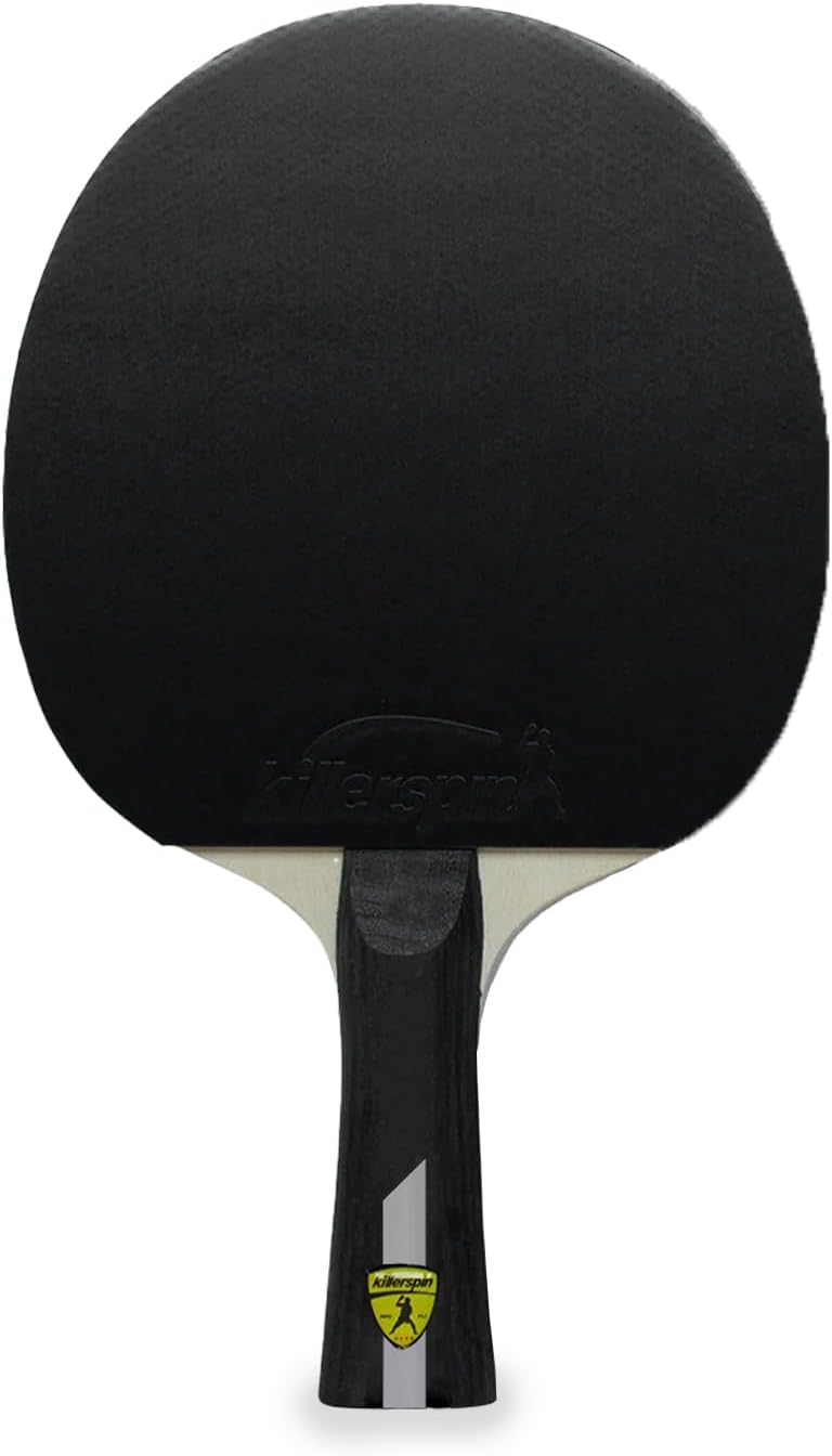 Killerspin 4X Impact Ping Pong Paddle Set – 2-Pack Table Tennis Rackets with 6 Balls | Flared Handle, 5-Ply Wood, Durable Rubber for Beginner to Advanced Players