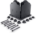 Ozco Laredo Sunset 8x8 Post Base Kit, Includes Decorative Plates, Hex Cap Nuts, OWT Timber Screws, Galvanized Steel for Pergolas | 56609