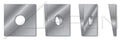 (300 pcs) 5/8', ID=11/16', OD=1-1/2', THK=0.25', Square Beveled Malleable Levelling Washers, Type A, Cast Iron, Hot Dip Galvanized