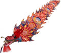 Chinese Dragon Costume 3D Lion Dance Ribbon Streamer Silk Cloth Dragon Dance Long Dragon Ribbon Streamer Dragon and Lion Dance Props Lion Dance Costume(Red,10m)