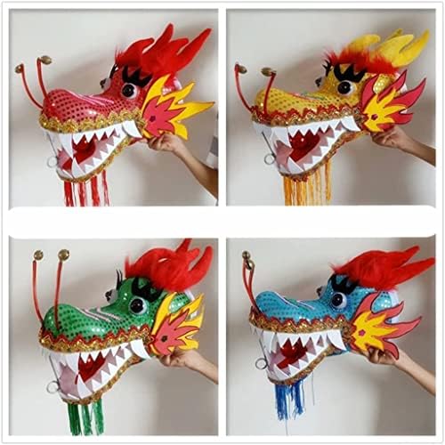 Dragon Dance Props 8 m Fitness Dragon Dance Streamers with 3D Dragon Head Adult and Kids Silk Fabric Dragon Fitness Ribbon for Outdoor Sports Gorgeous