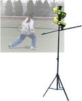 Tennis Ball Machine, Adjustable Height, Portable Manual Operation, Ideal for Beginners and Kids Training,Without Extra Track
