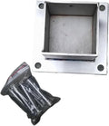 2 Pack Square Column Base Plate - Metal Wood Fence Post Anchor with Installation Kit(50x50mm)