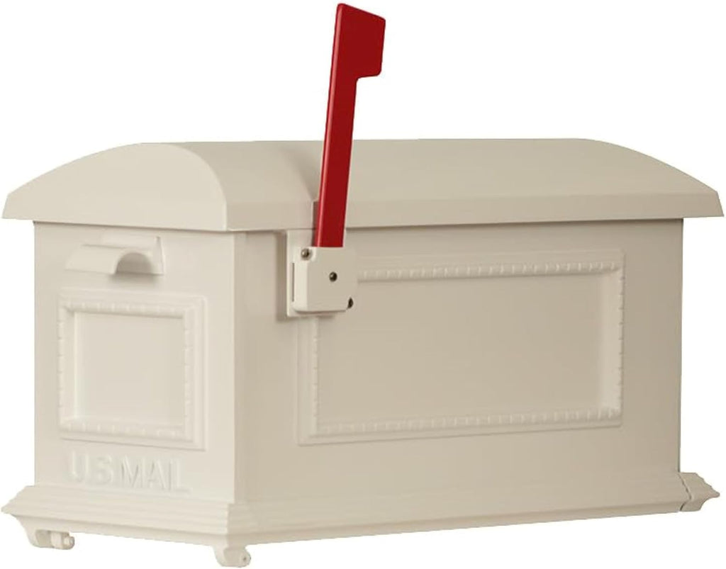 Special Lite Traditional Curbside Mailbox - White Aluminum Mailbox for Post Mount - SCT-1010-WH