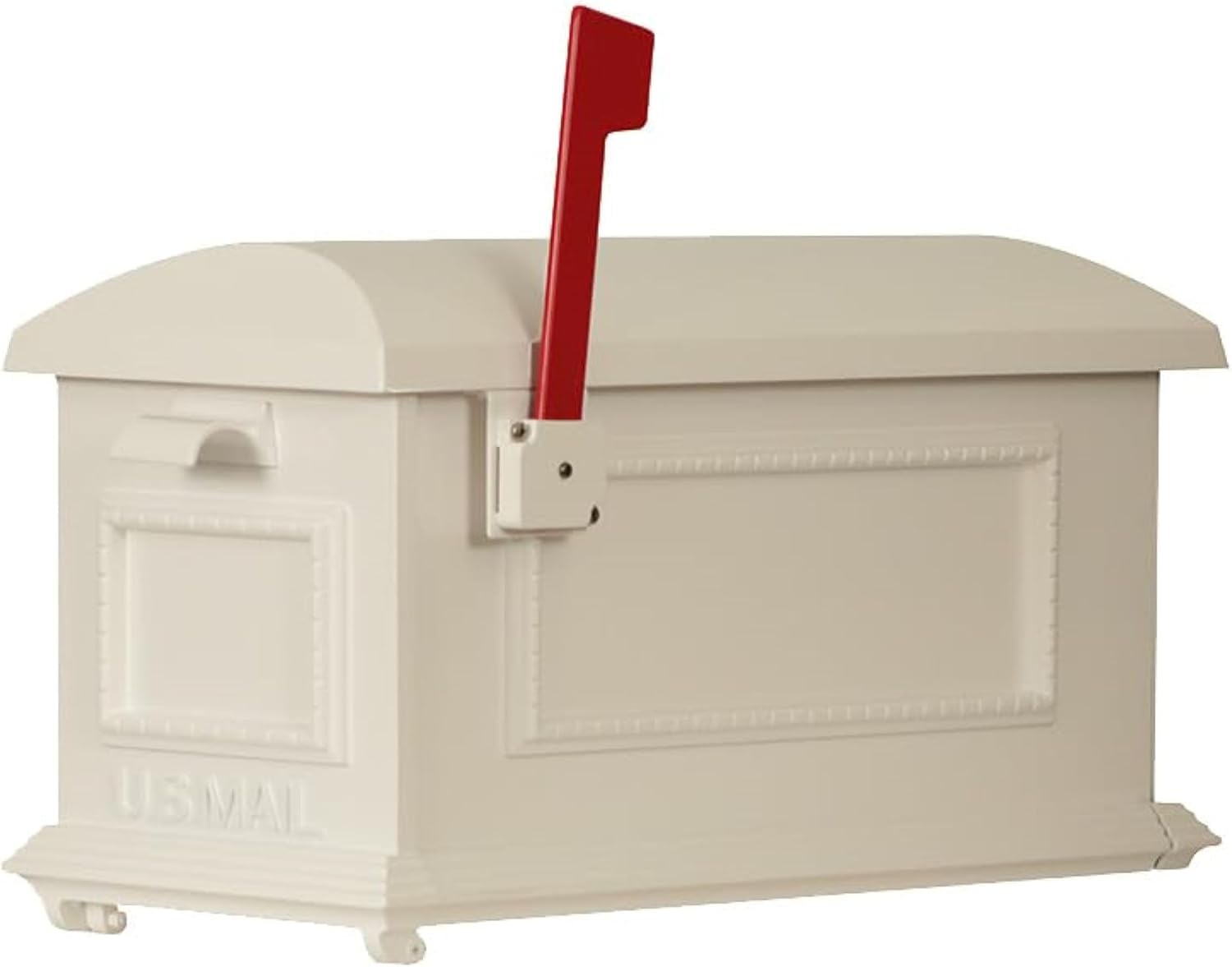 Special Lite Traditional Curbside Mailbox - White Aluminum Mailbox for Post Mount - SCT-1010-WH