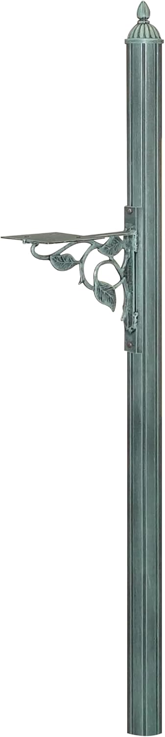 Special Lite Albion Mailbox Post - Verde Green Aluminum Post for Curbside Mailbox - SPK-651-VG