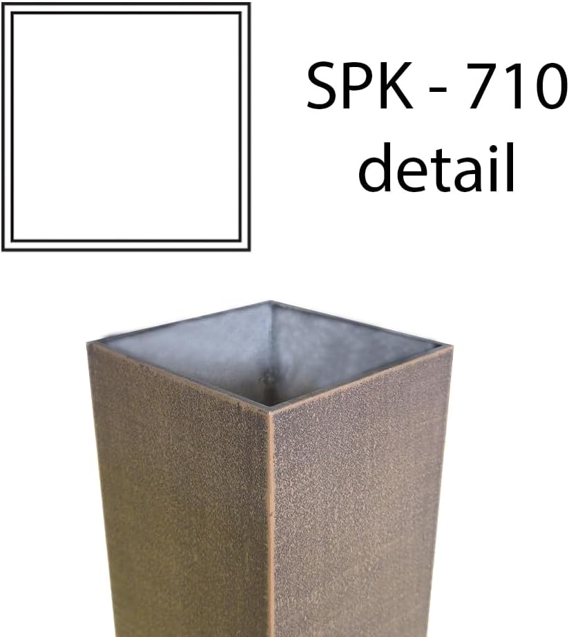 Special Lite Floral Curbside Mailbox with Paper Tube with Springfield Post - Copper Aluminum Mailbox with Post - SCF2003-SPK710-CP