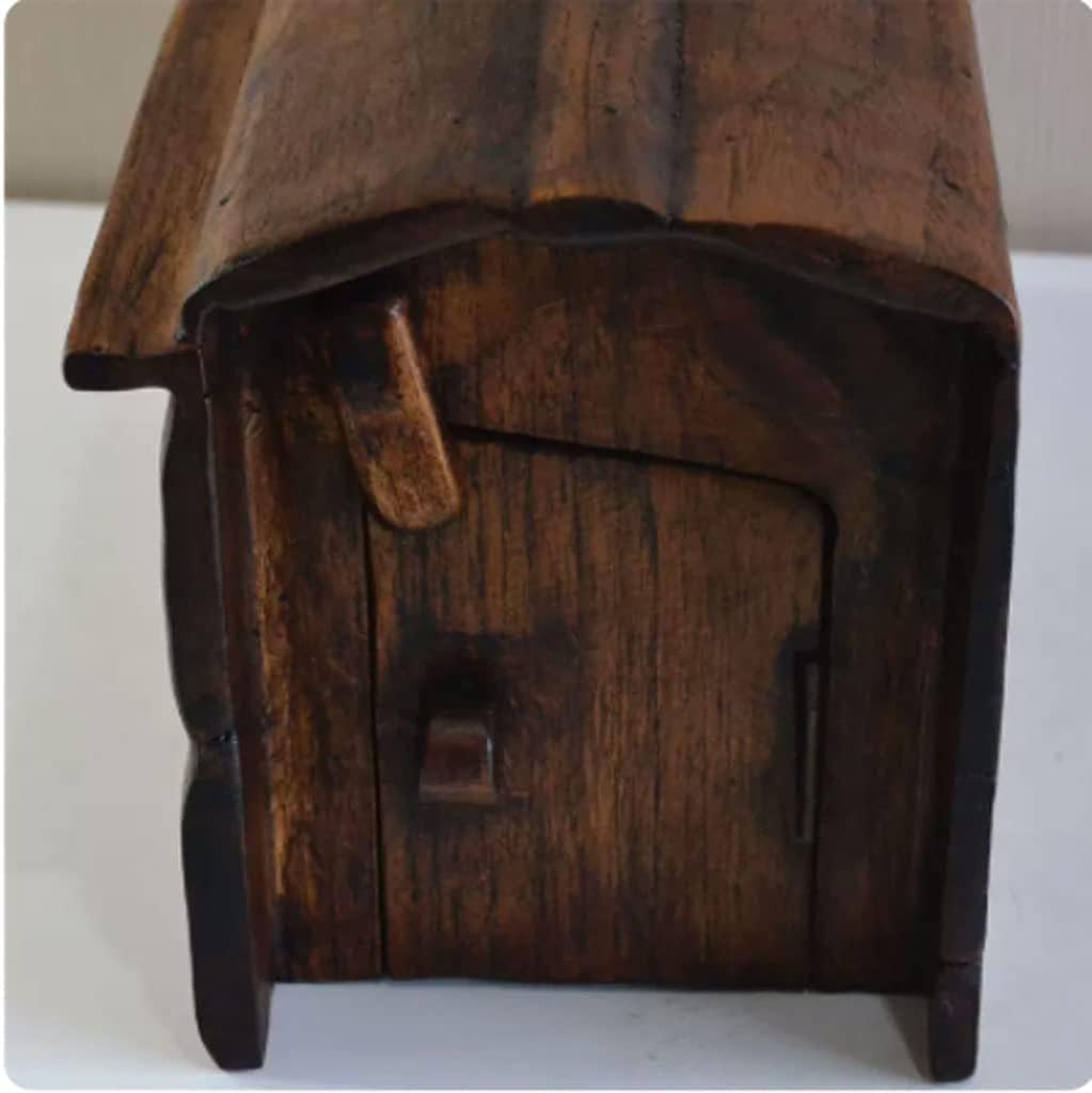 Mailbox Vintage Mailbox Wooden Wall Mount Drop Box Medium Capacity Post Box Home Decor with Lid Mailboxes Indoor Mailbox More Sturdy