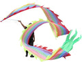 Traditional Dragon Lion Dance 3D Colorful Dragon Dance Streamer Silk Lion with Travel Bag and Rope Outodor Fitness Ribbon Chinese New Year(A)