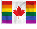 AGAS Large Canada Pride Flag 10x15 Ft - Printed 200D Nylon - Rope Thimble Brass Grommet Stitched Edges Fade Proof Sharp Colors - Big Size Canada Pride flag
