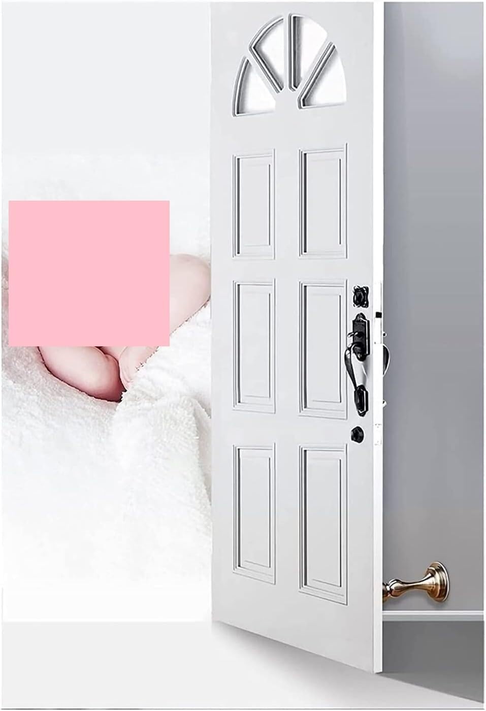 Magnetic Door Stops,Door Stopper Doorstops Stainless Steel Tall Door Stopper Decorative,Magnetic Door Stop, Metal Floor Mount Doorstop Wall Door Hold Open Stops Door (Bianco 1 Piece) (Bianco 1 Piece)