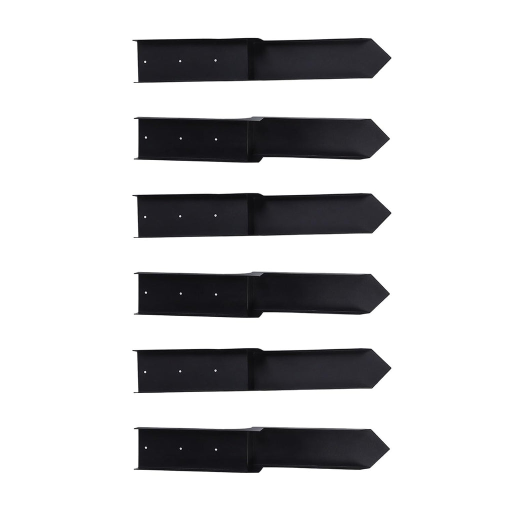 Fence Post Repair Kit, 6pcs High Strength Steel Fence Post Anchors with Screw Accessories for Tilted Broken Wood Posts