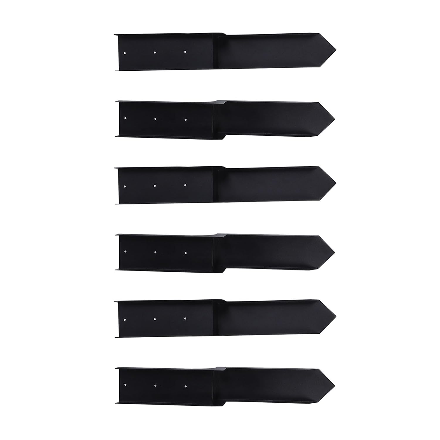 Fence Post Repair Kit, 6pcs High Strength Steel Fence Post Anchors with Screw Accessories for Tilted Broken Wood Posts