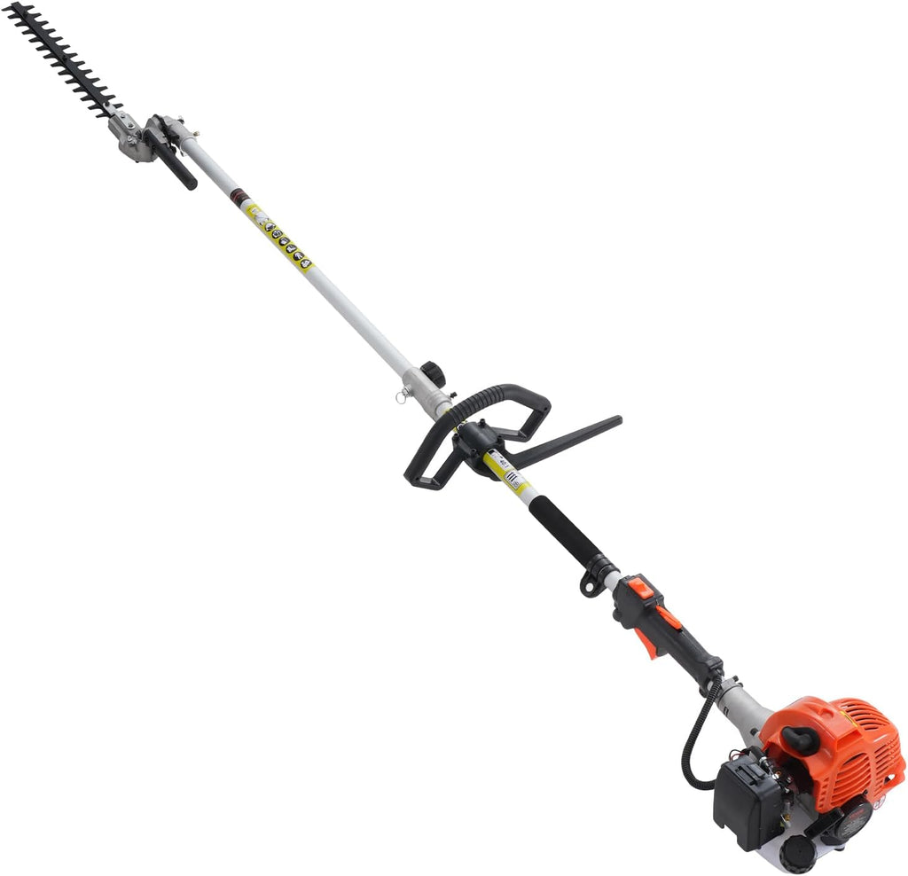 VEVOR 52cc Gas-Powered 6-in-1 Multi-Functional Trimmer - Hedge Trimmer, Brush Cutter, Weed Eater, Edger, Pole Saw & Chainsaw Pruner, EPA, CE & EMC Certified
