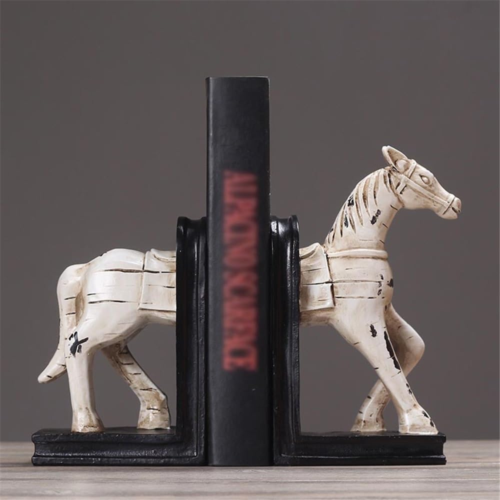 Home Resin Book Ends Vintage Bookends or Door Stops for Animal and Book Lovers Decorative Bookends Decor