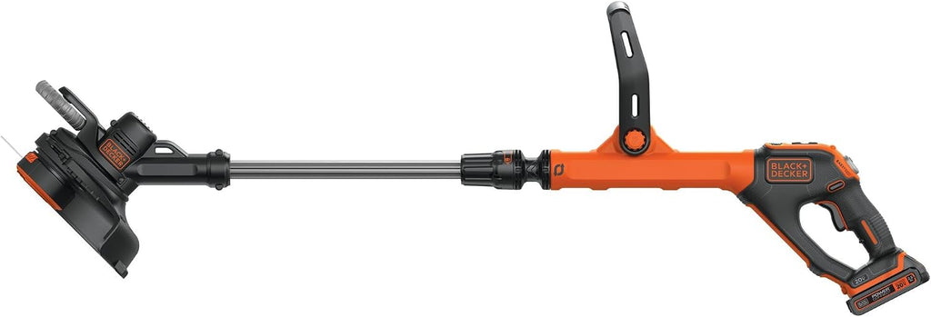 BLACK+DECKER 20V* MAX String Trimmer and Edger, EASYFEED Weed Wacker, 12 Inch Cutting Width, 2 Speed Control Weed Eater, (1) Battery and Charger Included (LSTE523)