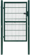 Green 2D Steel Fence Gate 41.7x74.8 Garden Security Entry for Patio, Driveway, Yard, Outdoor Use