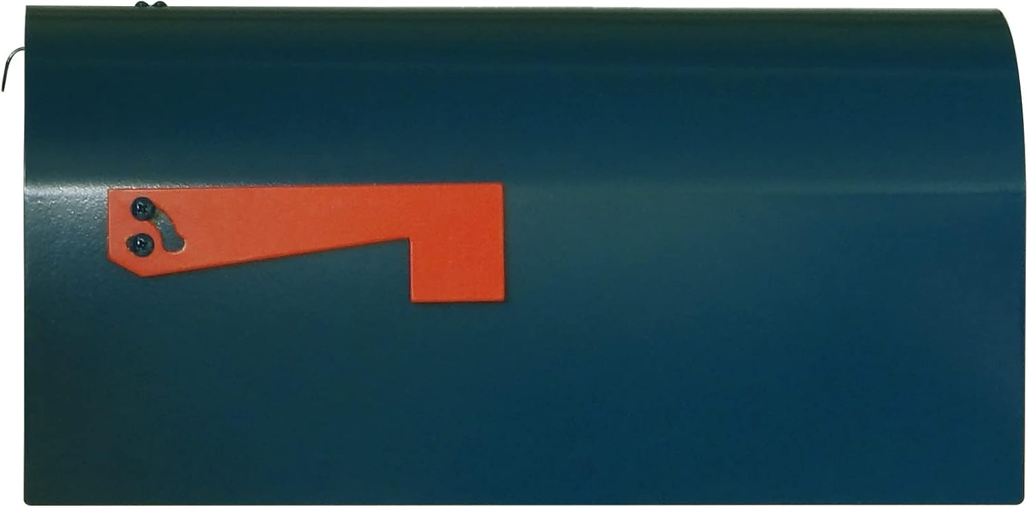Special Lite Rigby Curbside Mailbox - Blue Aluminum Mailbox for Post Mount - SCR-1016A-BLU