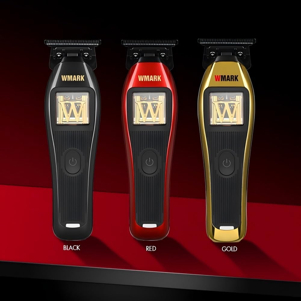 WMARK Professional Cordless Detail Hair Trimmer for Men & Barbers - 10,000 RPM Maglev Motor, DLC Blade, 3 Modular Lids & Repair Tools, Rechargeable NG-XT1