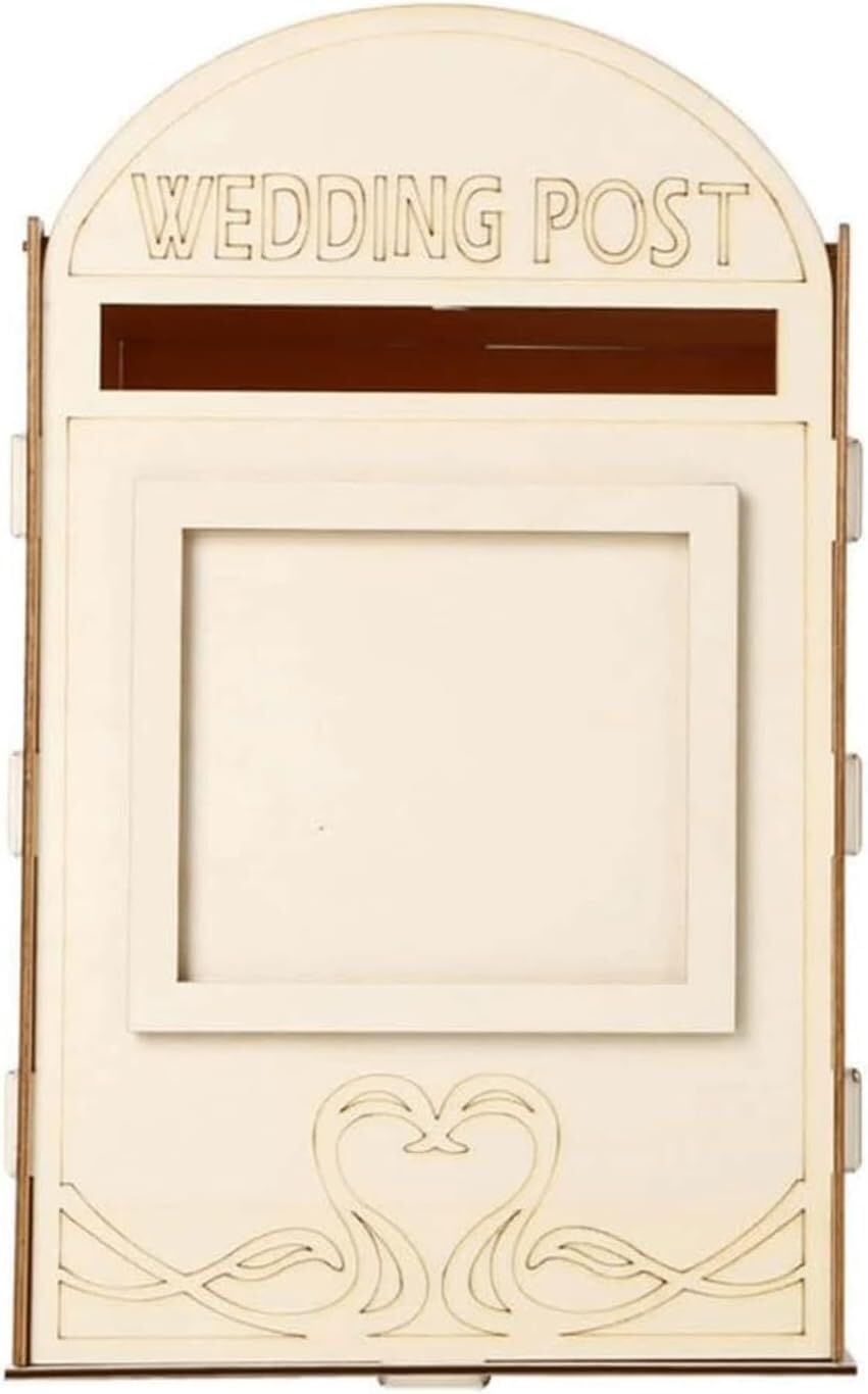 Mailbox Creative Mailbox Wall Mount Wooden Drop Box Medium Capacity Post Box DIY Modern Parcel Box Domestic (Style B)