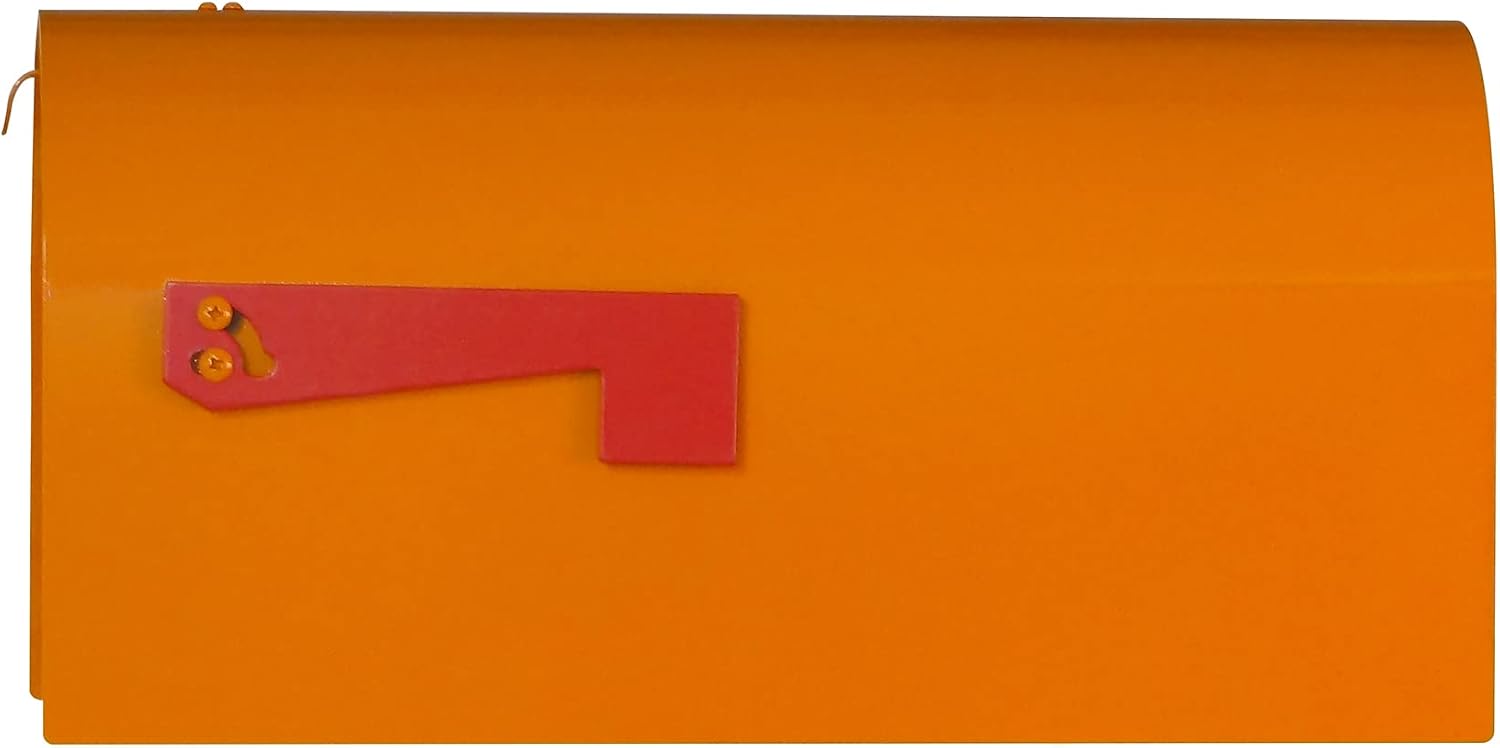 Special Lite Rigby Curbside Mailbox - Orange Aluminum Mailbox for Post Mount - SCR-1016A-ORG