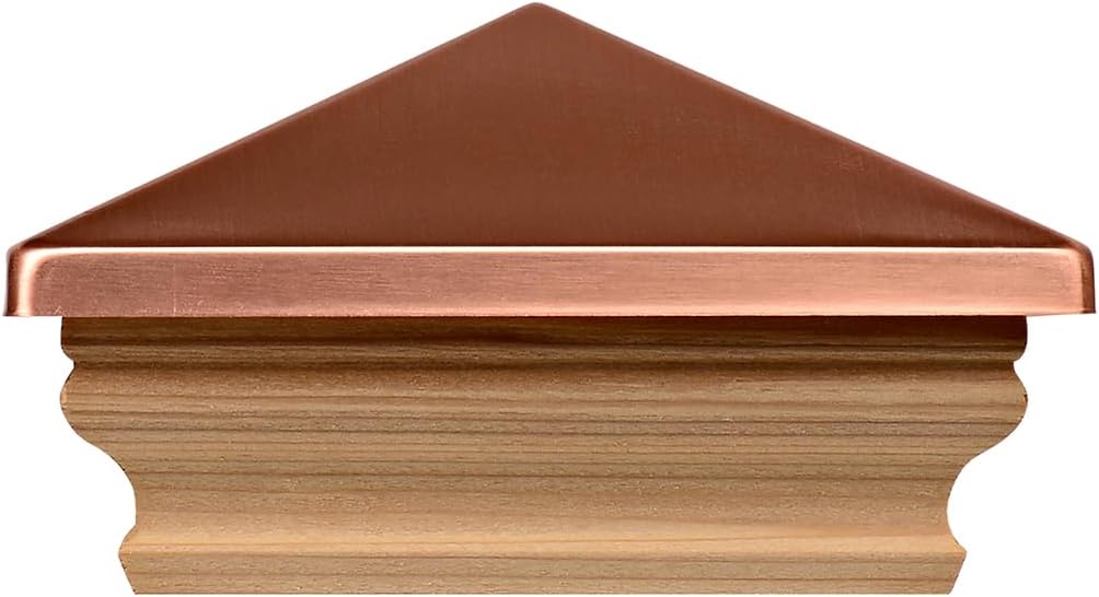 Cambridge Copper Cedar Slip Over Post Cap for 7 in. Post Size