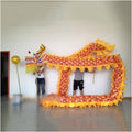 Dragon Dance Props 7m Dragon Dance with 3D Dragon Head and Swing Rope Combo Chinese Wulong Flowy Ribbon Streamer Outdoor Silk Dragon Gorgeous