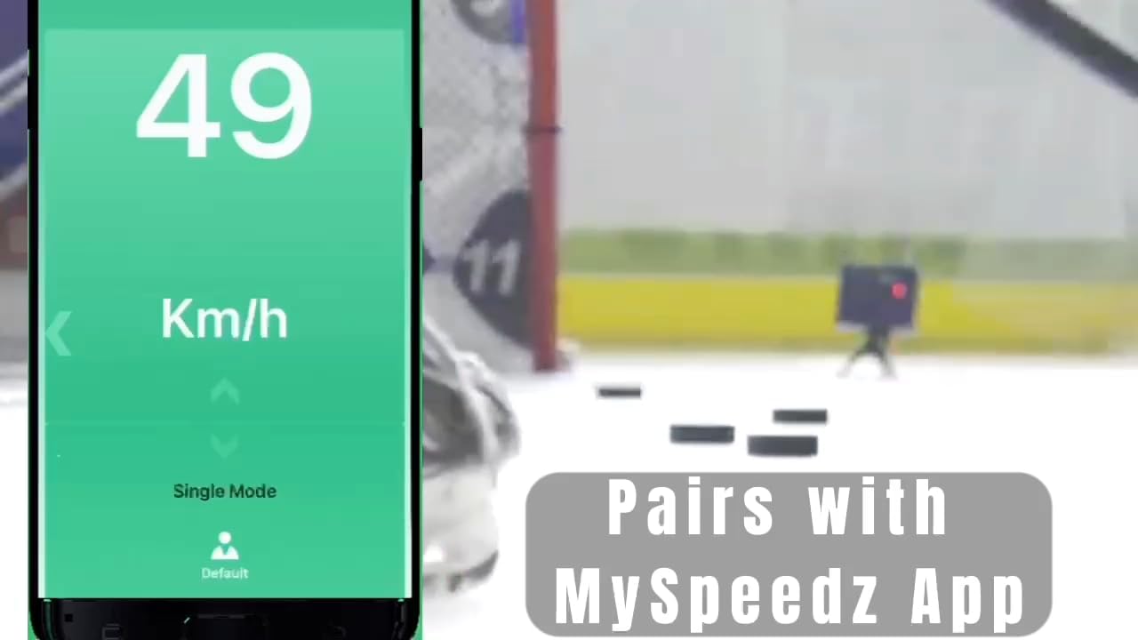 Potent Hockey Training Equipment - Speed Radar Gun 2.0 - Instantly & Accurately Measure Shot, Ball, Pitch Speed - Track & Record Progress with App Support - Multi-Sports Training Gift (Hockey)