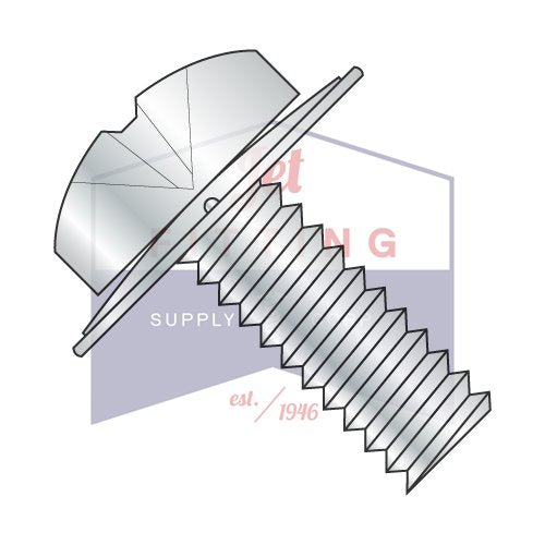 4-40X5/8 SEMS Screws | Square Cone Washers | Phillips | Pan Head | Steel | Zinc (Quantity: 10000)