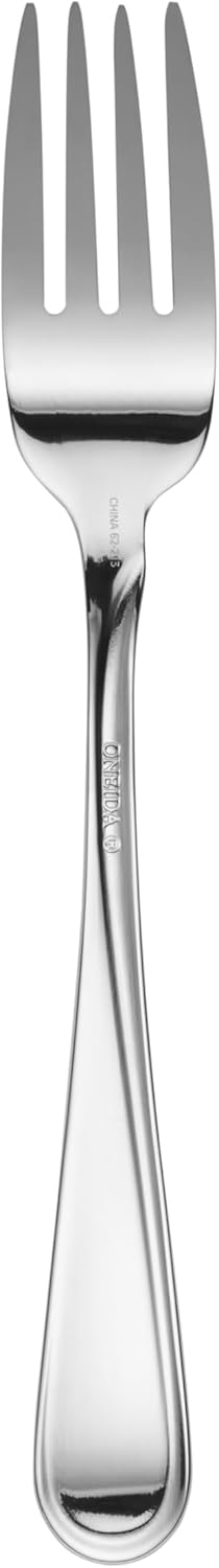 Oneida Silverware Set For 8, Flight 45-Piece Everyday Flatware Set with Serving Utensils, Service For 8, 18/0 Stainless Steel, Dishwasher Safe, Knives Spoons and Forks Set, Dining (Silver, 45 pieces)