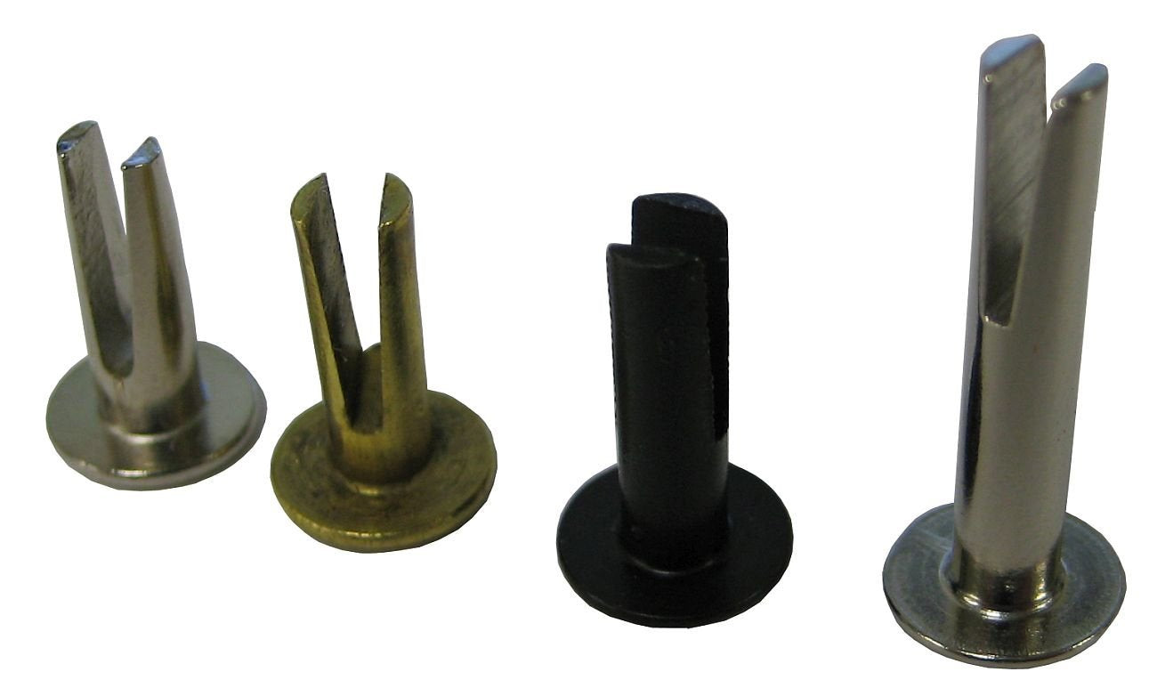 Split Rivet - 1/8' Diameter X 5/8' Length, 7/32' Head Diameter, Steel, Oval Head with A Brass Finish. (Pack of 5000).