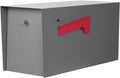 Large Mailboxes for Outside Post Mount Mailbox, Metal Mail Box with Magnetic Latch, Galvanized Steel Modern Mailbox for House Outside, 20.9 x 7.9 x 10 Inches, Gray