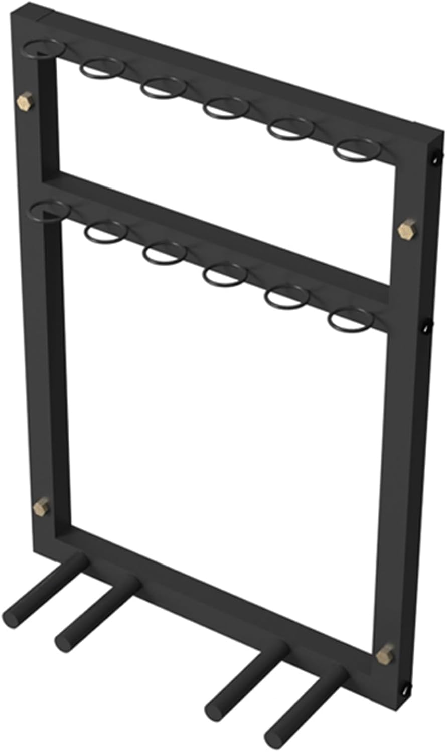Ping Pong Paddles Holder Wall Mount, Metal Table Tennis Storage Rack for Game Room/ Man Cave/ Apartment - Holds 6 Paddles & 12 Balls, Space Saving Display Stand Holder Shelf Sport Equipment Organizer